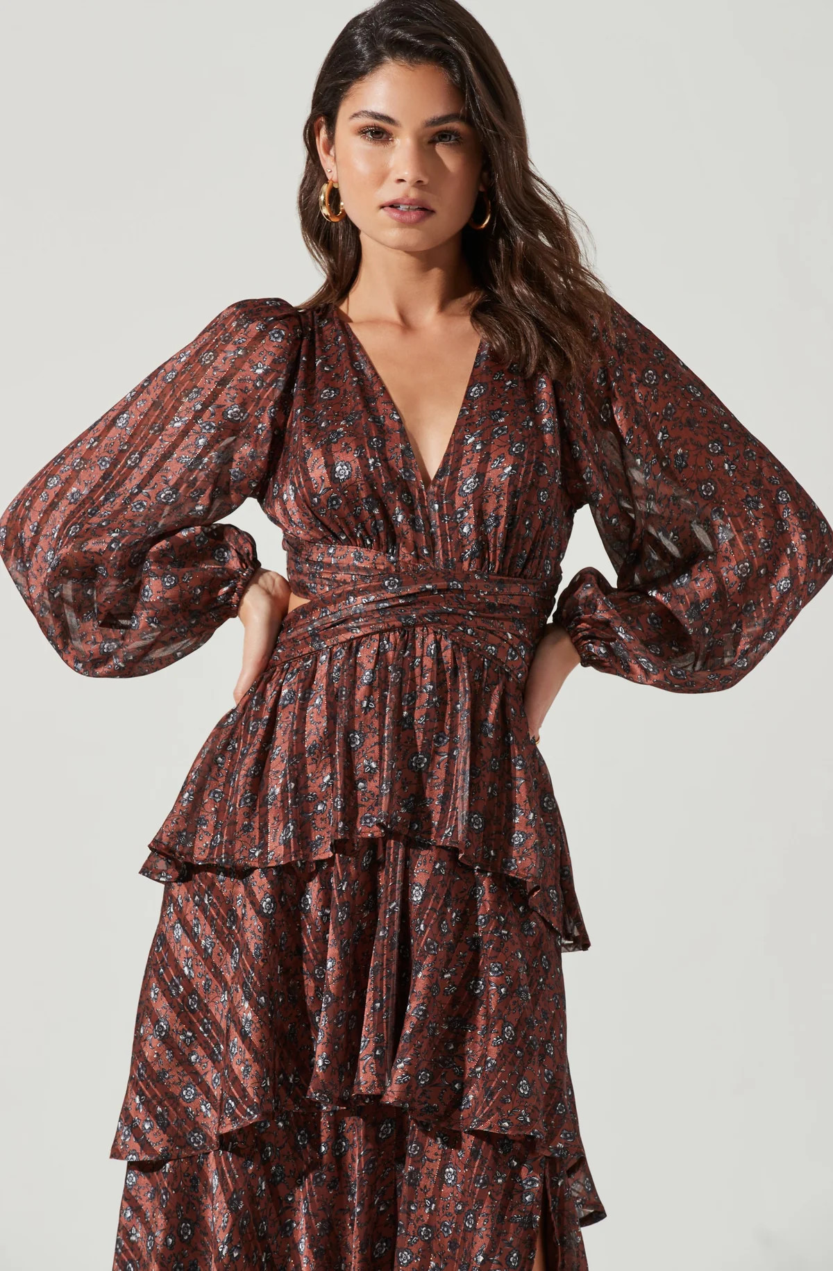 Anora Floral Tiered Maxi Dress | ASTR The Label (US)