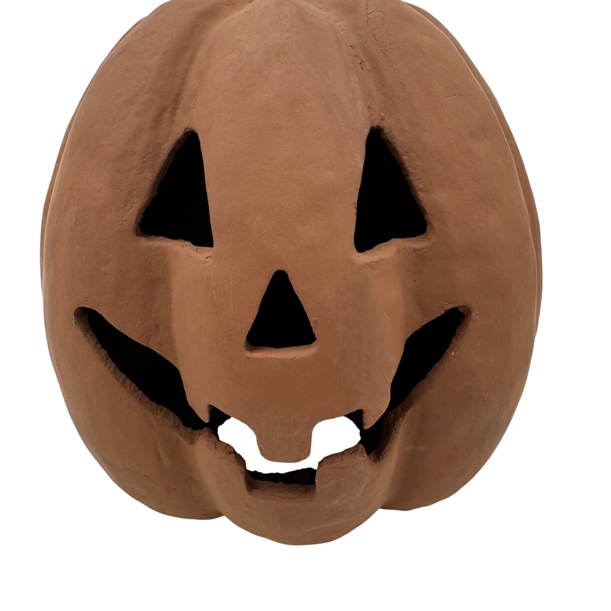 Halloween Brown Pumpkin Paper Mache 8 in, Table Decoration Way to Celebrate | Walmart (US)