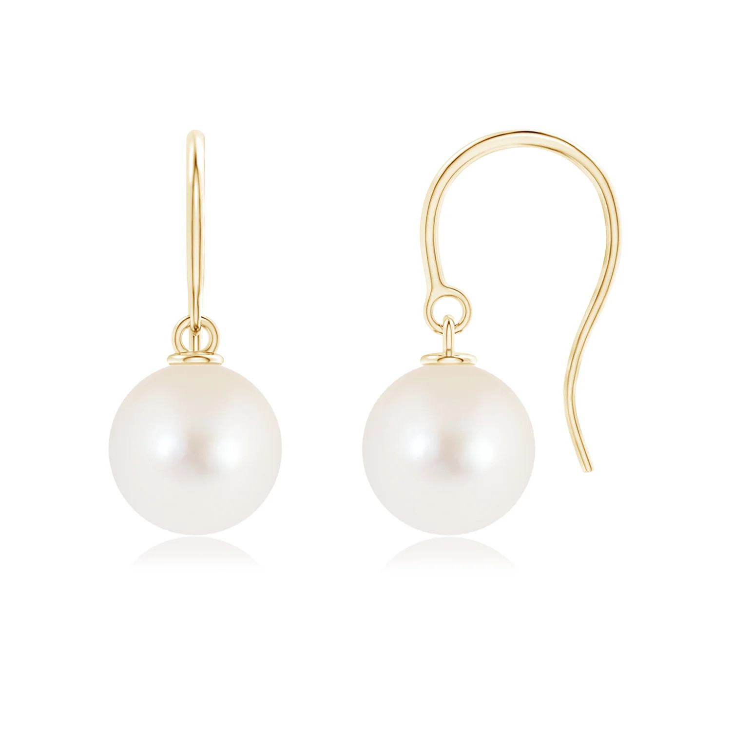 Classic Freshwater Pearl Fish Hook Earrings | Angara Inc.