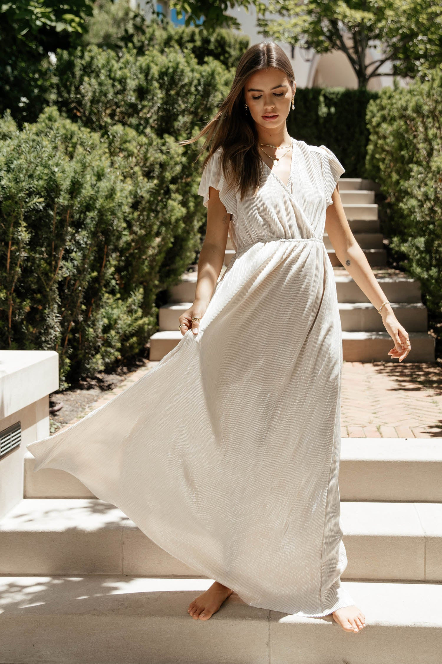 Alessandra Dress in Gold - böhme | Böhme US