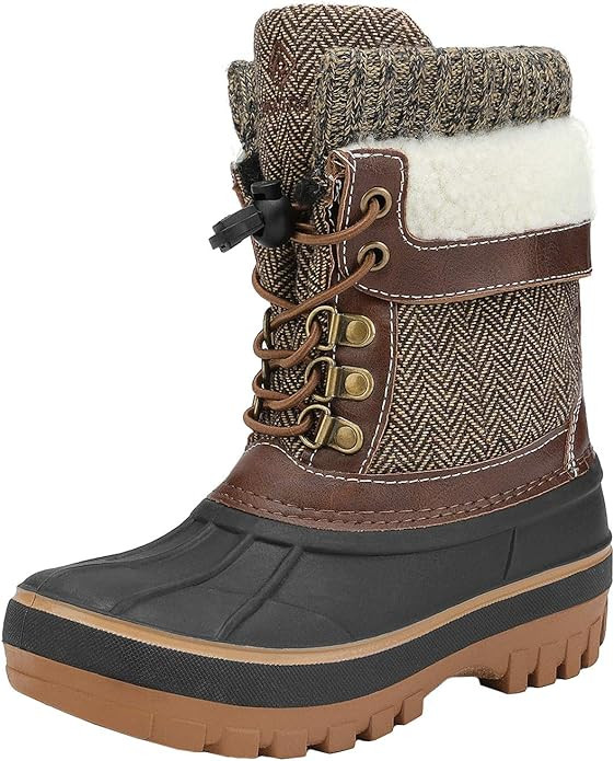 DREAM PAIRS Boys Girls Insulated Waterproof Winter Snow Boots | Amazon (US)