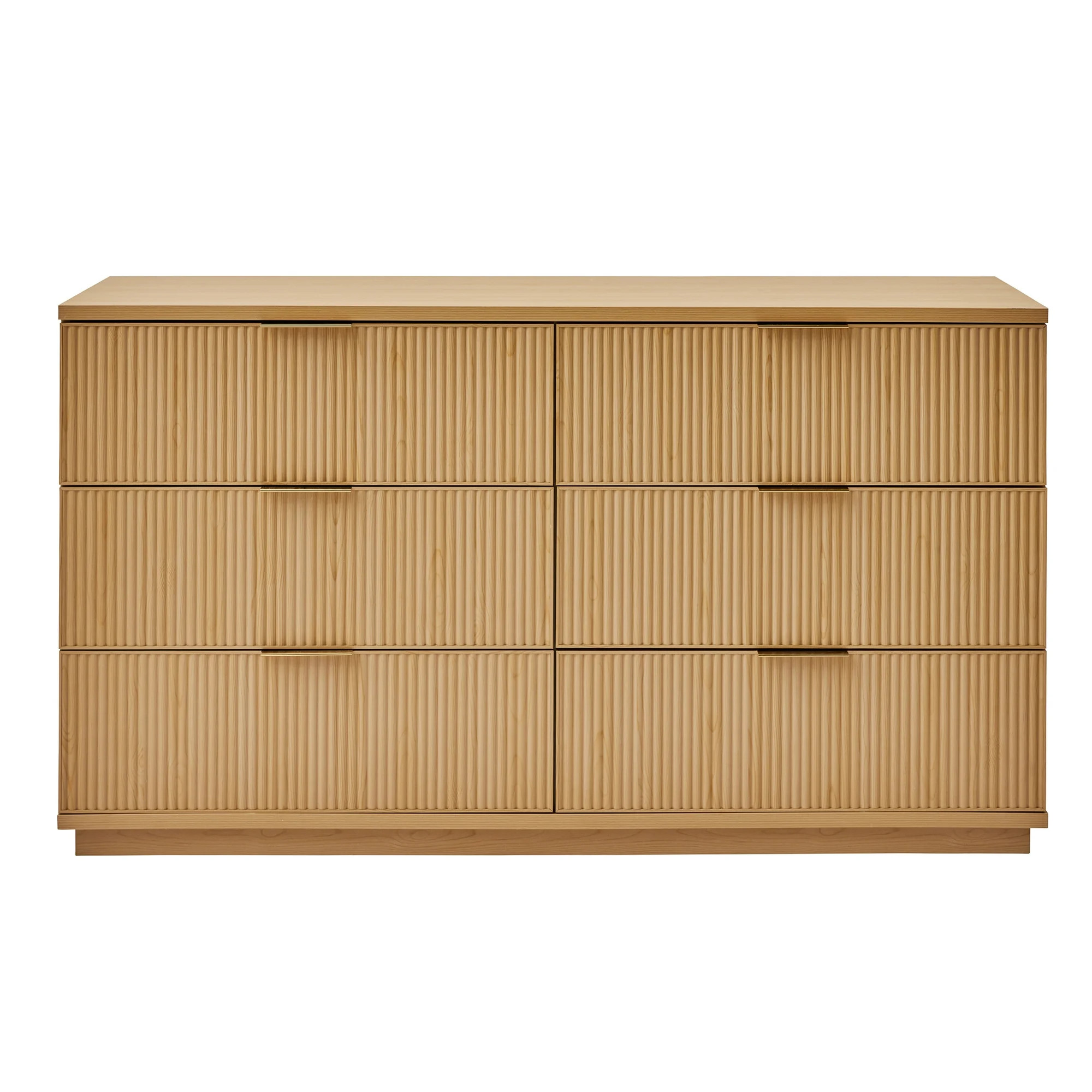 Better Homes & Gardens Lillian Fluted 6 Drawer Dresser, Natural Pine Finish | Walmart (US)