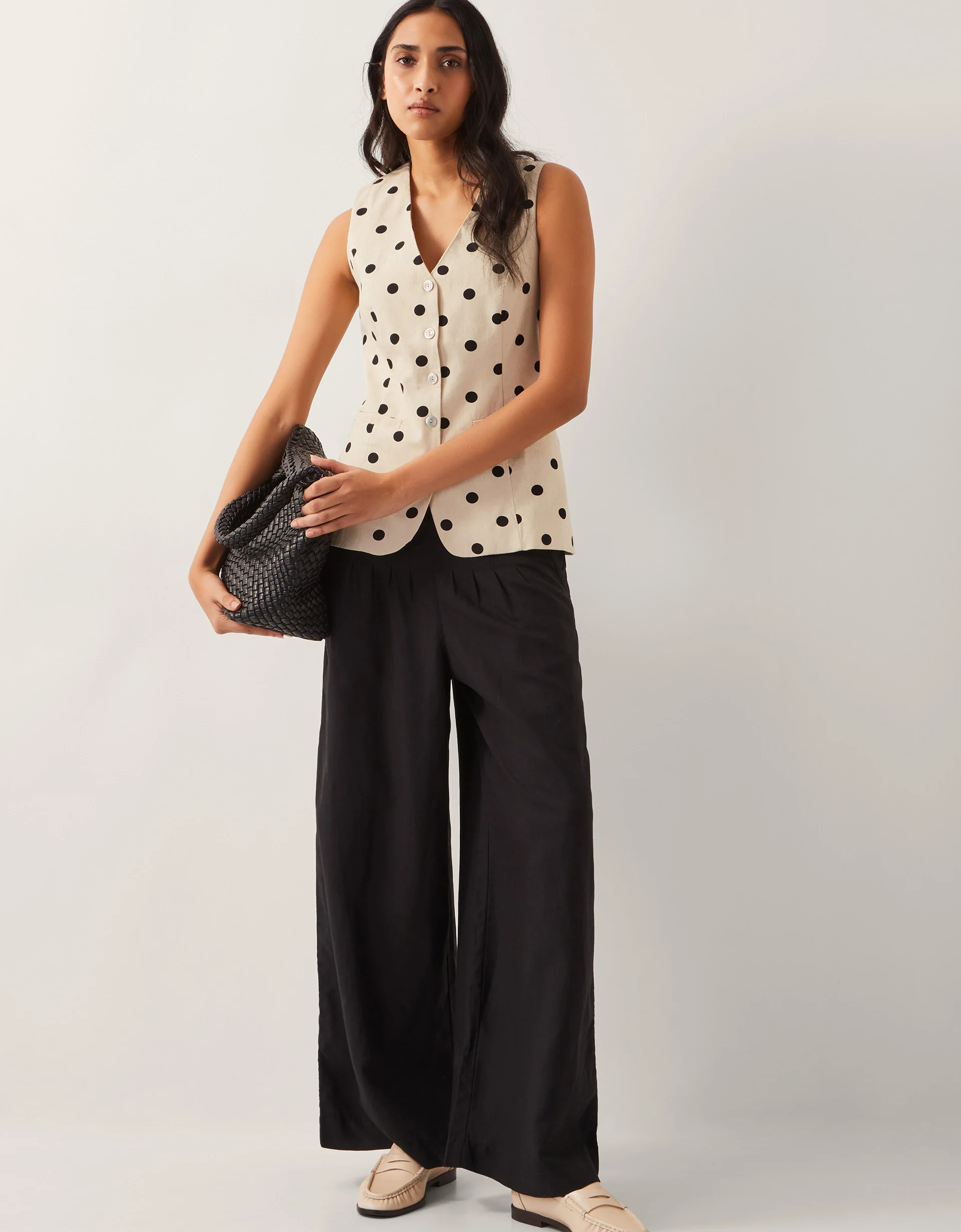 Isabel Polka Dot Waistcoat Ivory | Monsoon (UK)
