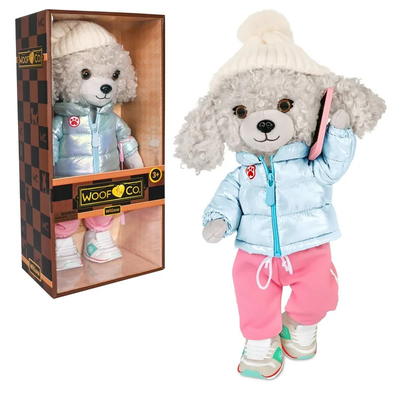 Woof & Co 15-inch Fashion Doll – Willow The Poseable Plush Poodle&nbsp;with Removable Outfit & ... | Walmart (US)