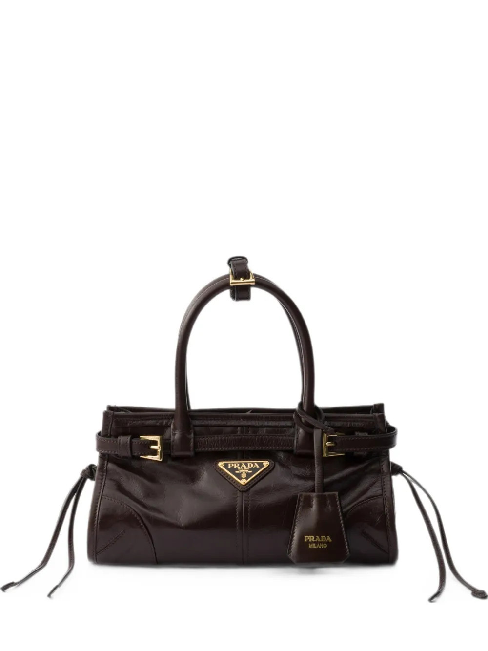 Prada Bonnie leather mini-bag - Brown | Farfetch Global