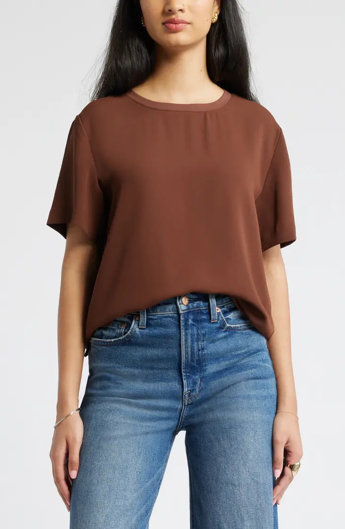 Matte Satin Tee | Nordstrom