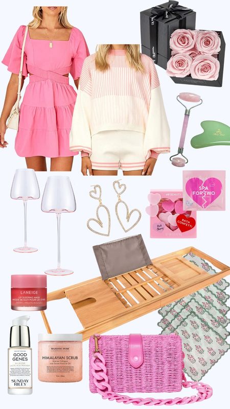 Valentines gifts for her
Pink gifts for her
Valentines gift guide
Pink dress
Striped pink set
Spa necessities 
Scalloped cocktail napkins 

#LTKunder100 #LTKunder50 #LTKGiftGuide
