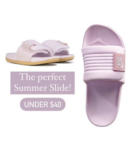Love love love these slides!!! I just ordered them and they are SO CUTE!!! and they also come in a beautiful neutral beige and a black too!! So cute for summer!!! #shoes #slides #sandals #nike 

#LTKstyletip #LTKunder50 #LTKshoecrush