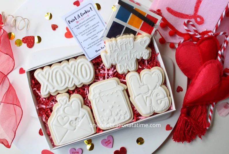 Valentines PYO 5 Pack, Valentines PYO Gift Set, Valentines Cookies Set, PYO Cookie Set, Sugar Coo... | Etsy (US)