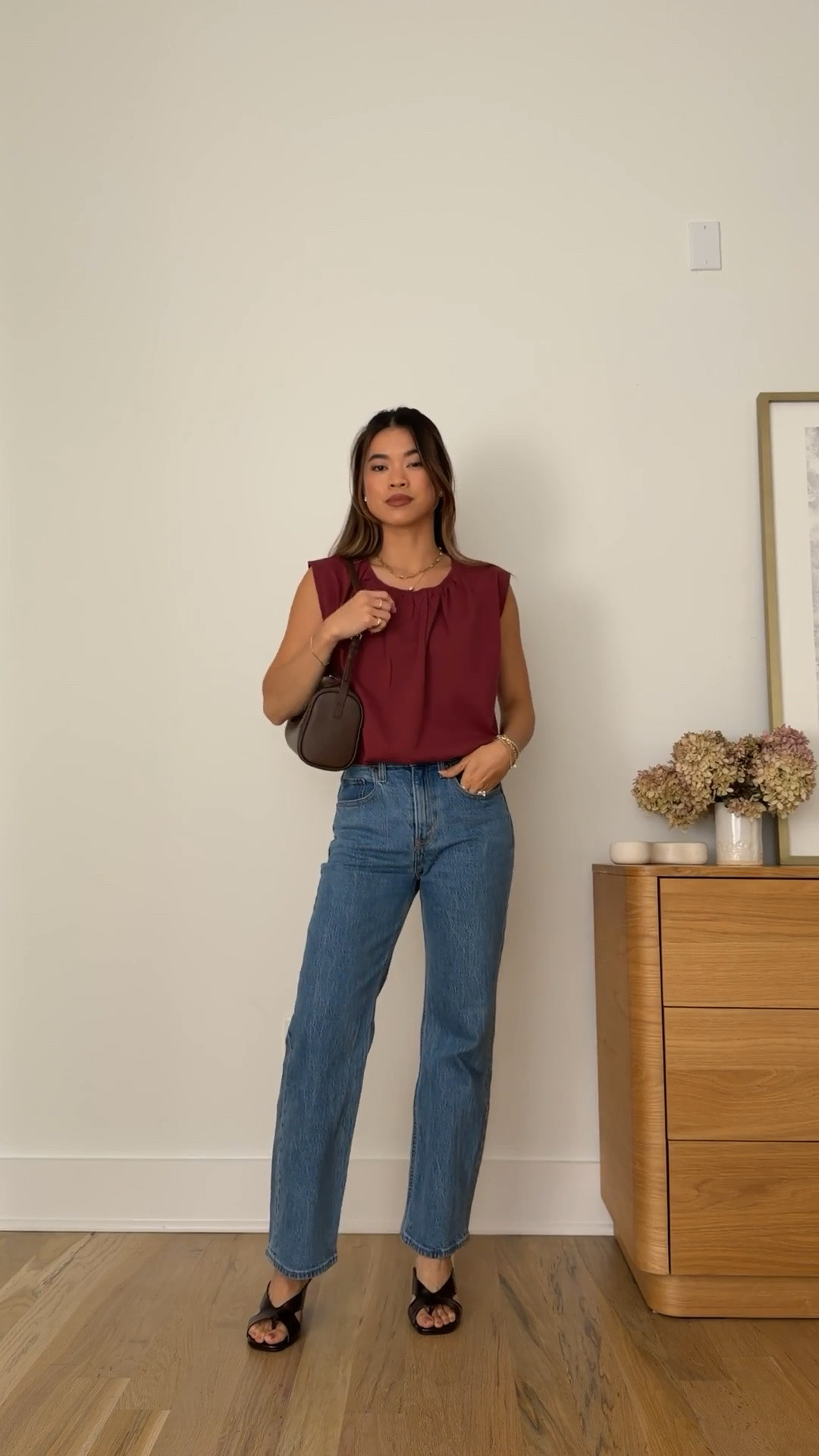 I love this chocolate brown @Quince bag! 

Sizing info:
-Evereve Hayes Bubble Tee (Size XS in Wine)
-Abercrombie High Rise 90s Relaxed Jean (Size 23 Extra Short in Medium Wash)

Petite style, petite fashion, mom outfit, mom style, petite pants, petite outfit ideas, petite outfits, best pants for petite, petite jeans, spring style, spring outfits, vacation outfits, summer outfits, fall jeans, fall pants, autumn top, petite fall outfits, Abercrombie jeans, evereve,

#LTKootd #LTKSeasonal #LTKPetite