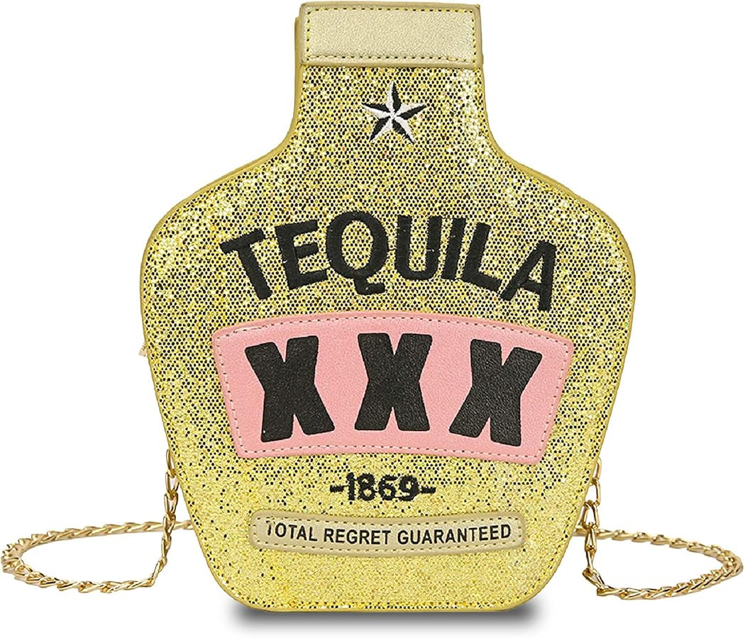 Fozehlad Novelty Tequila Crossbody Bag for Women Bottle Shaped Shoulder Handbags Elegant Evening ... | Amazon (US)