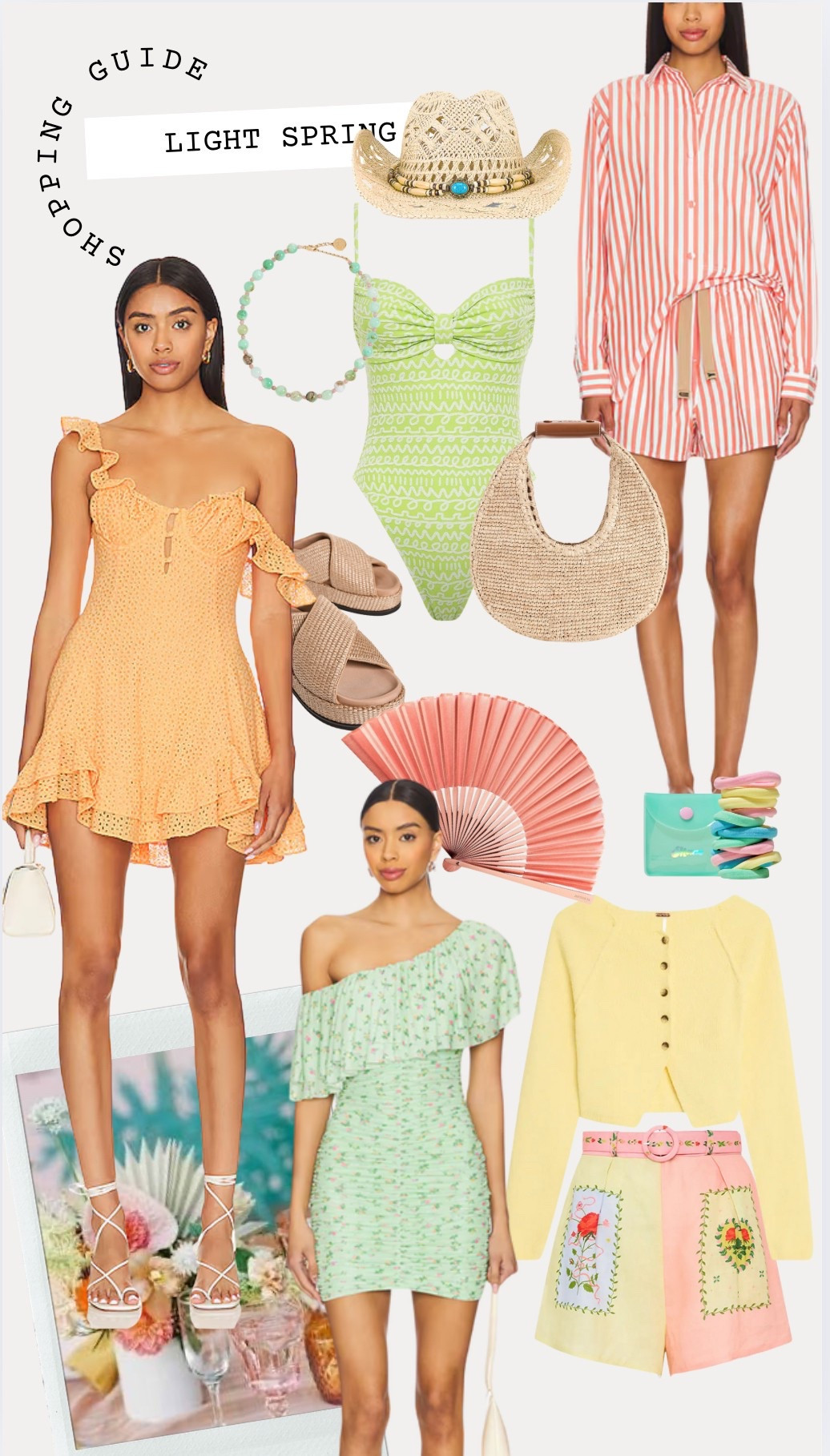 Light Spring-You're like a breath of fresh air—soft sunshine and blooming flowers. Your best colors are light, warm, and clear, like peach, mint, and soft coral. Think of watercolor pastels with a sunny twist. #butteryellow

#LTKStyleTip #LTKFindsUnder100 #LTKSeasonal