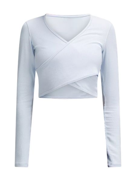 Wrap-Front Ribbed Long-Sleeve Top | Women's Long Sleeve Shirts | lululemon | Lululemon (US)