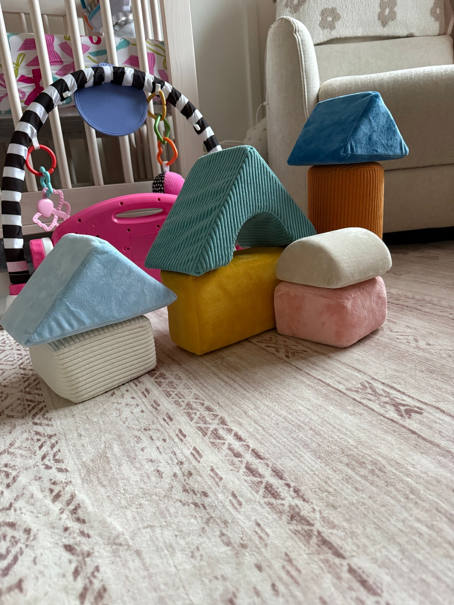 Love these soft blocks! My 6 month old really enjoys knocking them down and crawling over them. 


#babytoys #blocks #childrenstoys #giftideas 

#LTKFamily #LTKKids #LTKBaby
