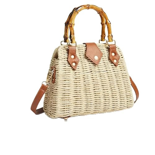 Straw Woven Crossbody Bag for Women Handwoven Rattan Beach Bag Boho Summer Handbag for Vacation D... | Amazon (US)