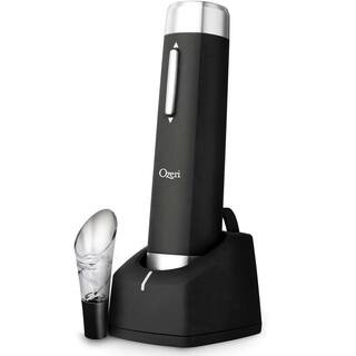 Ozeri Prestige Electric Wine Bottle Opener with Aerating Pourer, Foil Cutter and Elegant Rechargi... | The Home Depot