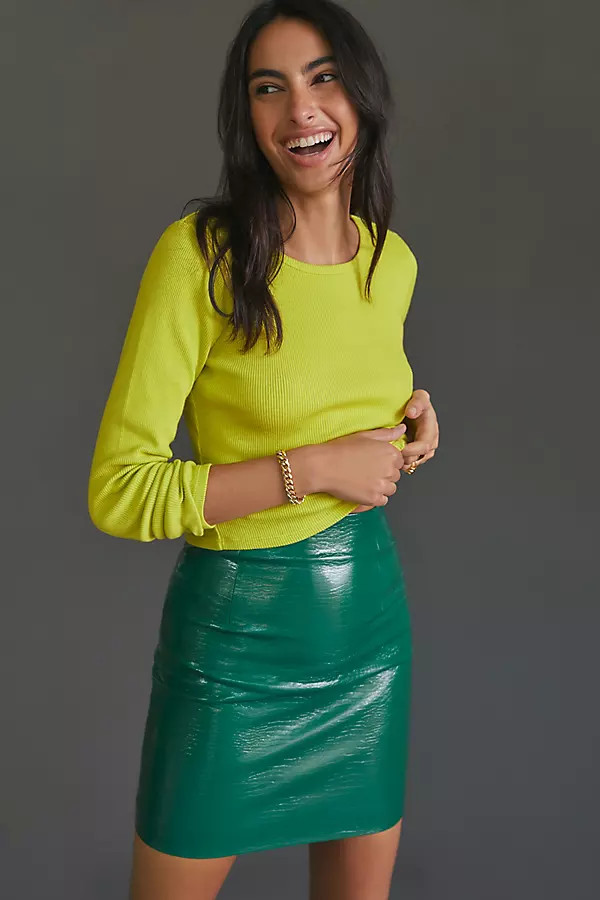 Classic Comfy Top By T.La in Green Size M | Anthropologie (US)