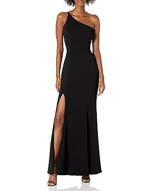 Dress the Population Women's Amy Asymmetrical Neckline Sleeveless High Slit Maxi Dress | Amazon (US)