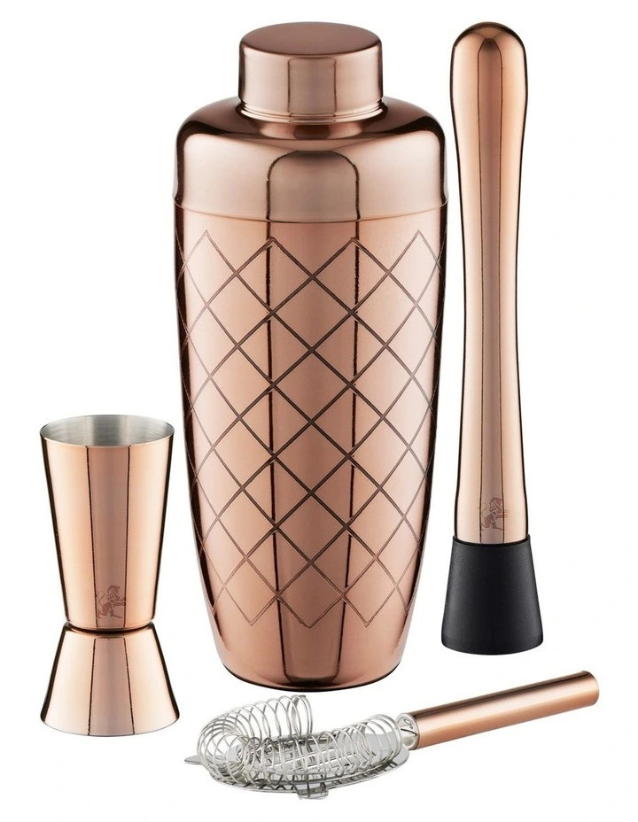 Maxwell & WilliamsCocktail & Co Lafayette Cocktail Set 4 Piece Gift Boxed in Rose Gold | Myer