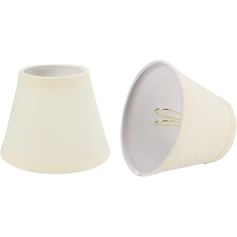 Aspen Creative 32059-2A, Hardback Empire Clip-On Chandelier Lamp Shade, Off-White, 3" Top x 5" Bo... | Amazon (US)