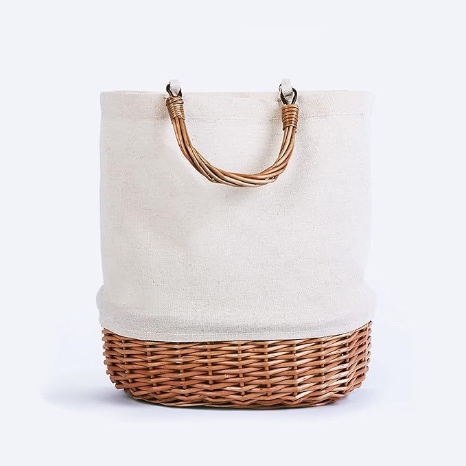 Fantasy Garden Picnic Baskets Handmade Bag with Handle Wicker,Camping Basket Beach Bag with Cloth... | Amazon (US)