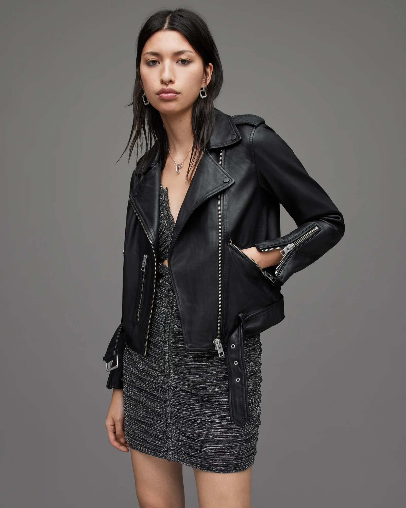 Balfern Leather Biker Jacket | AllSaints UK