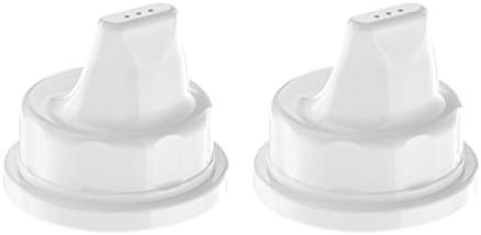 Lifefactory Sippy Caps for 4-Ounce and 9-Ounce BPA-Free Glass Baby Bottles, 2-Pack, White | Amazon (US)