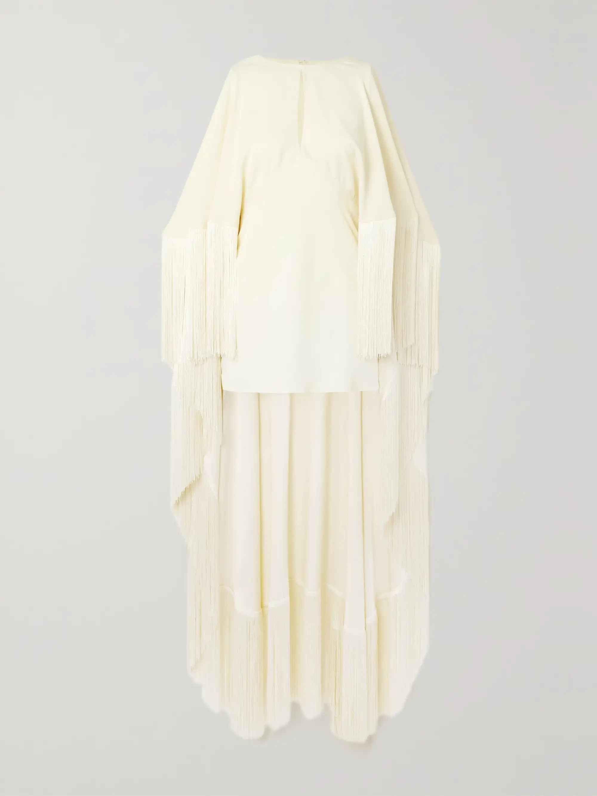 1970s cape-effect fringed crepe mini dress | NET-A-PORTER (UK & EU)