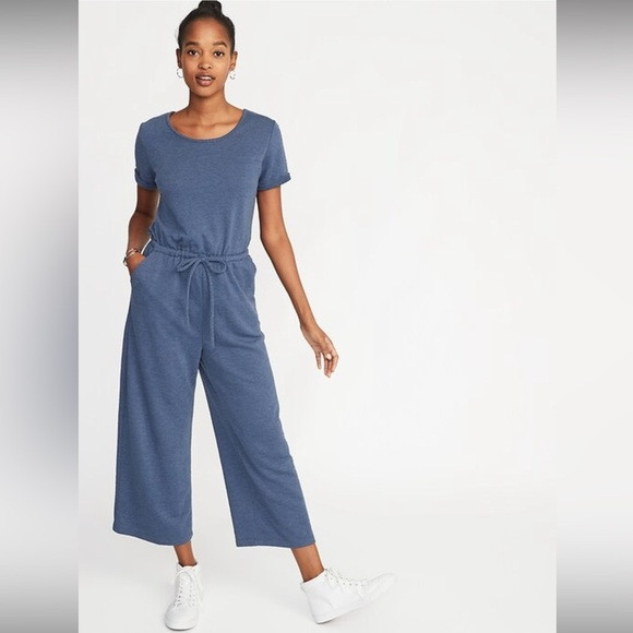 Old Navy Waist-Defined Wide Leg French Terry Jumpsuit Sz XL | Poshmark