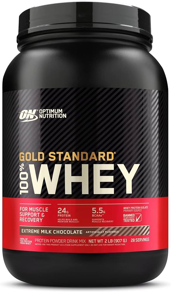 Optimum Nutrition Gold Standard 100% Whey Protein Powder, Extreme Milk Chocolate, 2 Pound (Pack o... | Amazon (US)