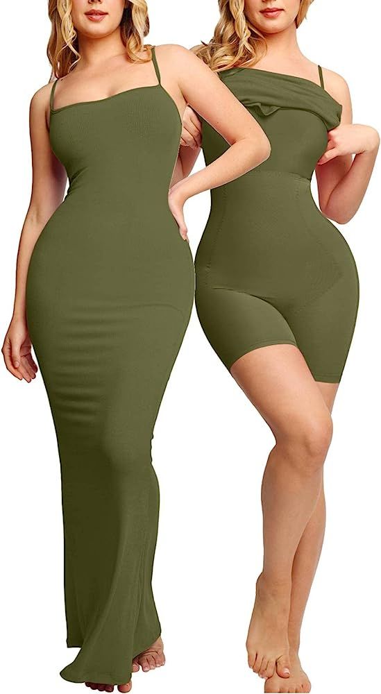 Popilush Shapewear Dress 9 in 1 Summer Dress with Built in Shapewear Bodycon Slip Maxi Lounge Dre... | Amazon (US)