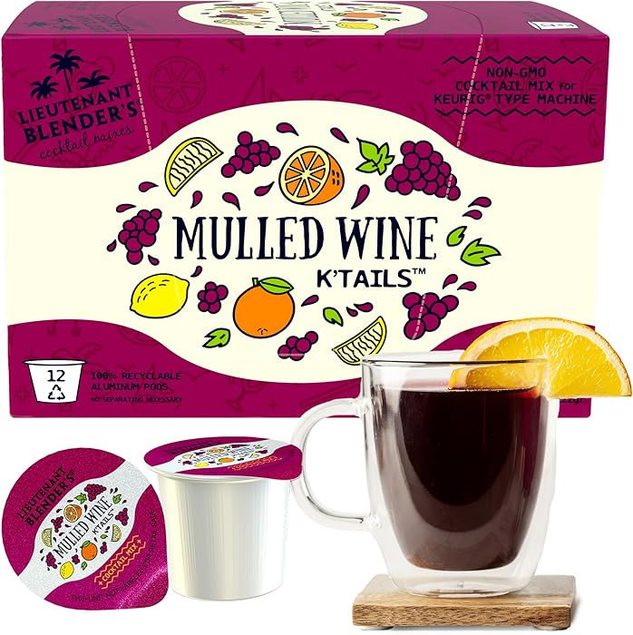 Lt. Blender's Mulled Wine K'Tails - 12 K-Cup Compatible Pods or Mix by Hand Single-Serve Non-GMO ... | Amazon (US)