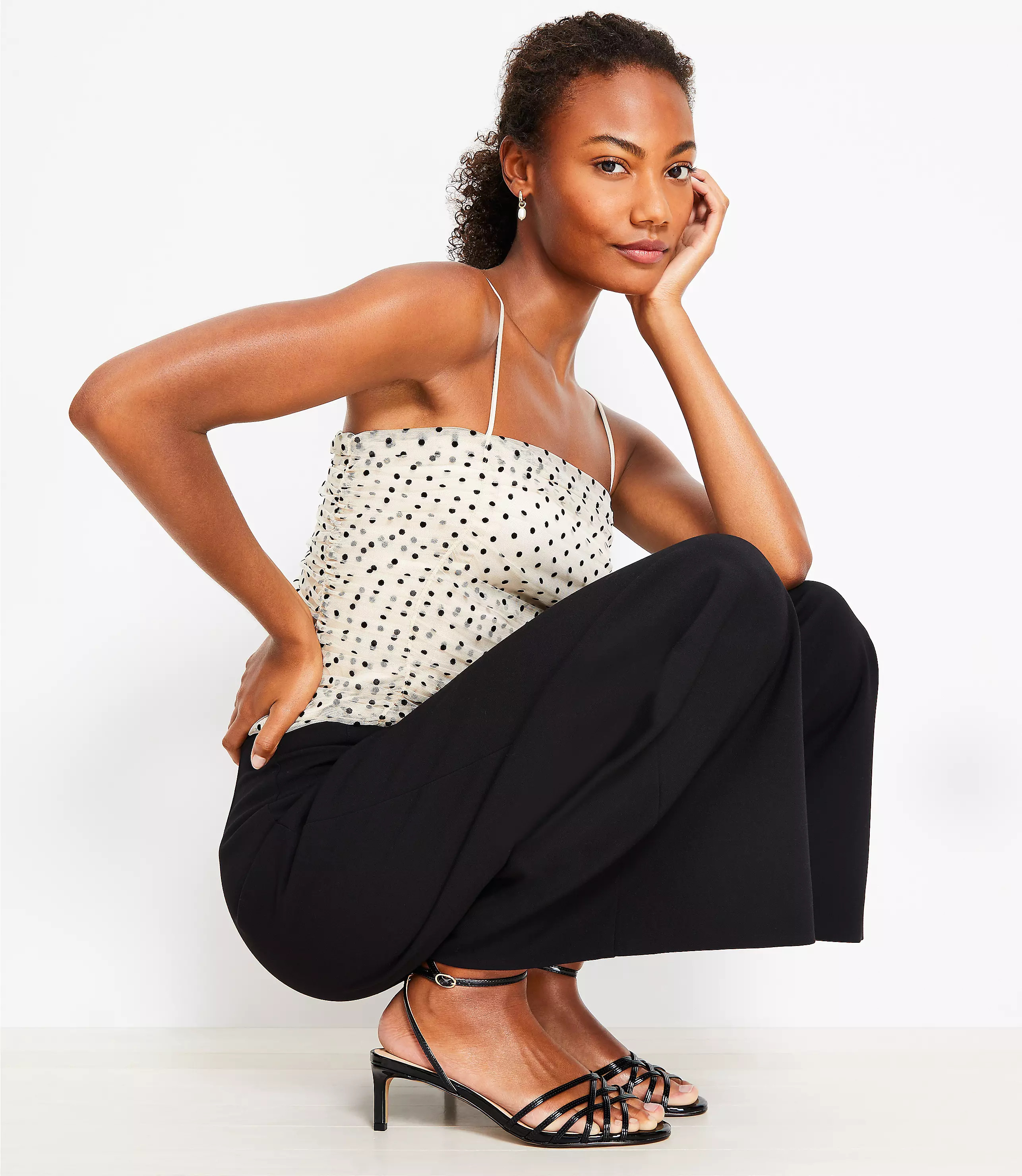 Velvet Dot Tulle Cami | LOFT