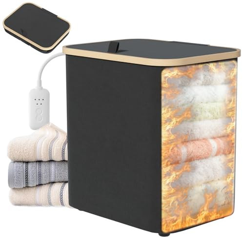 Towel Warmer for Bathroom,35L Foldable Towel Warmer Quick Heat Warming Tub Heating Detachable Bucket with Auto Shut Off, Electric Hot Towel for Spa,Blanket,Baby,Bathrobe Towels | Amazon (US)