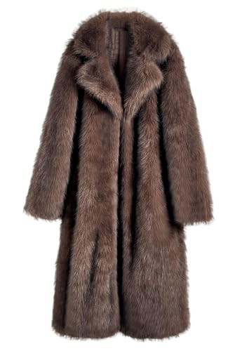 Women's Shaggy Faux Fur Warm Maxi Overcoat Outwear,Fluffy Winter Parka Long Jackets Coats | Amazon (US)