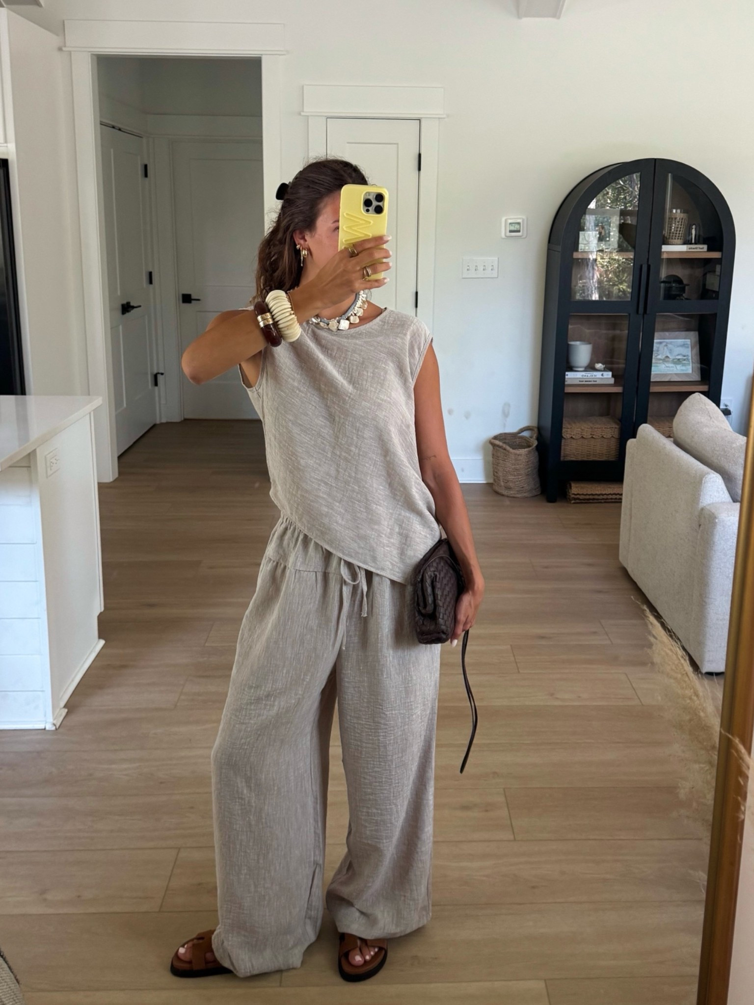 Elevated basic matching set✨ love this linen blend outfit for summer!! So comfy, breathable and lightweight:) wearing size M (5’6 for height reference) such a unique design with the asymmetrical top!! love the fit of the wide leg pants 

European summer outfits, beach outfit, travel outfit, vacation fashion, linen pants, amazon finds, affordable vacay looks

#LTKootd #LTKSeasonal #LTKTravel