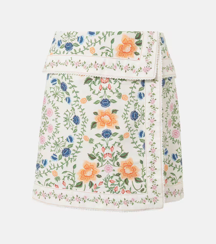 Farm Rio Folk Floral cotton miniskirt | Mytheresa (US/CA)