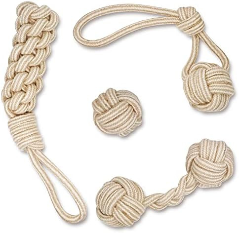 YINOR Dog Chew Toys-Puppy Tug Toys-Natural Cotton Rope-Pets Teething Interactive Knots for Small ... | Amazon (US)