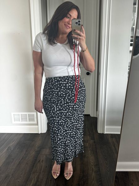 Cute little outfit - what I wore to work this weeek! Target skirt. Skirt also in plus. I’m in a large 