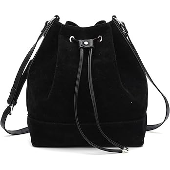 The Sak Womens Ivy Leather Drawstring Bucket, Black, One Size US | Amazon (US)