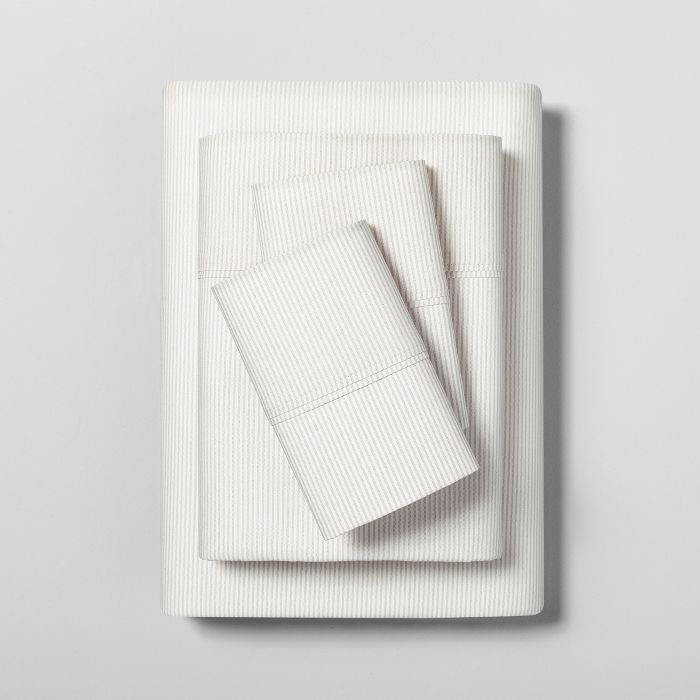 Microstripe Printed Organic Sheet Set - Hearth & Hand™ with Magnolia | Target