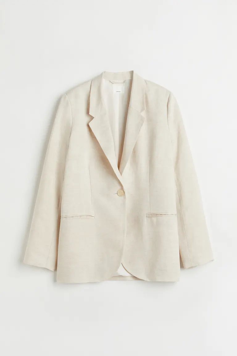 Single-breasted jacket in woven fabric. Notched lapels, one button at front, and welt front pocke... | H&M (US + CA)
