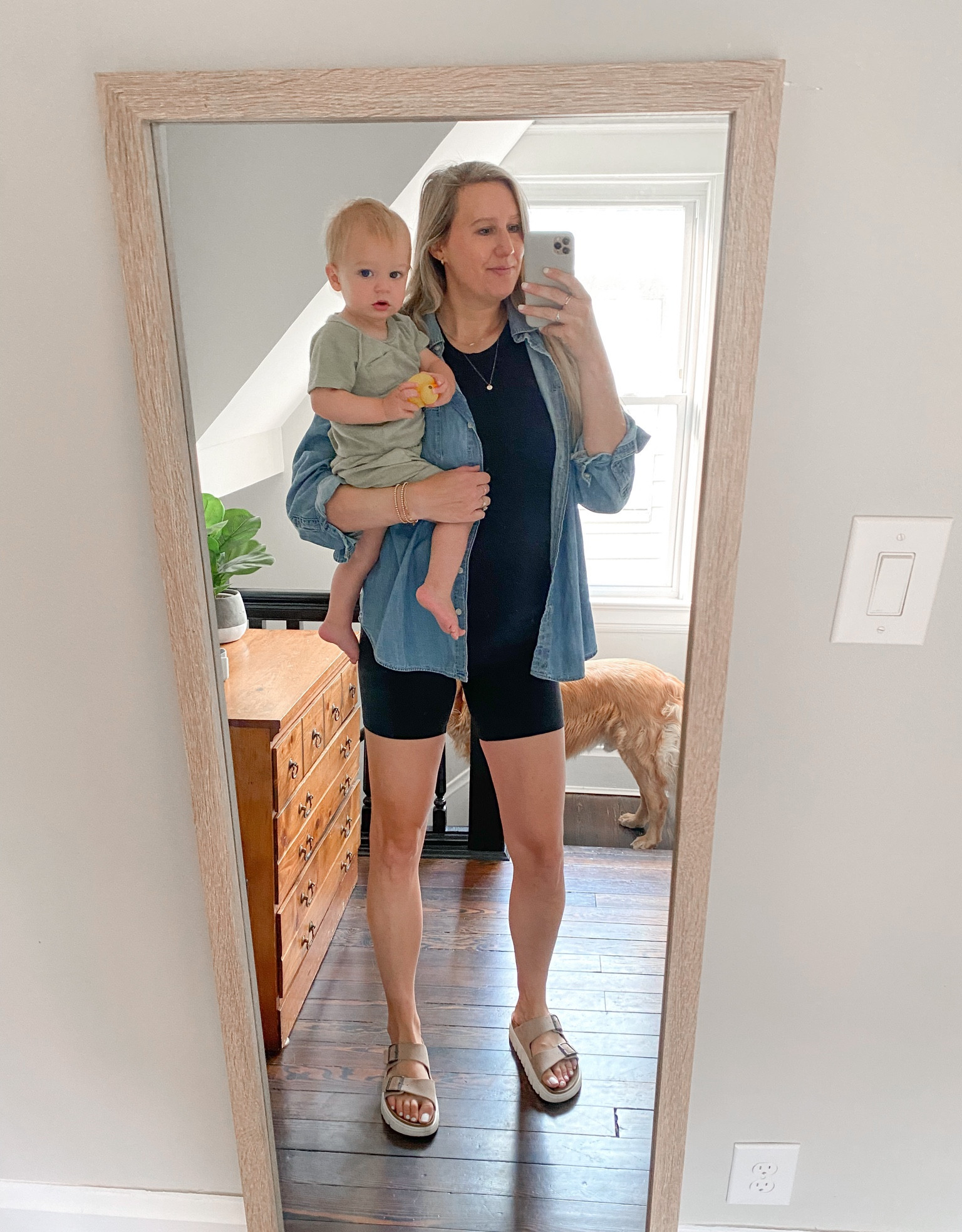 Casual summer bump friendly outfit
Align shorts TTS
Tank sized up one for bump
Chambray shirt TTS for oversized fit

#LTKstyletip #LTKbump #LTKSeasonal