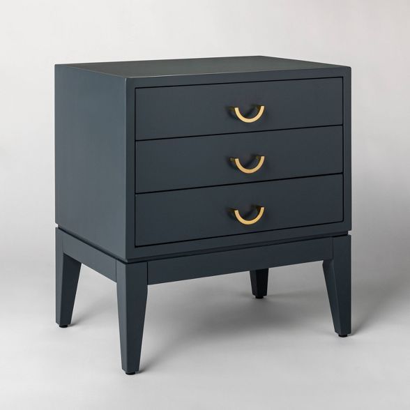Quail Hill 3 Drawer Nightstand Navy - Threshold™ designed with Studio McGee | Target