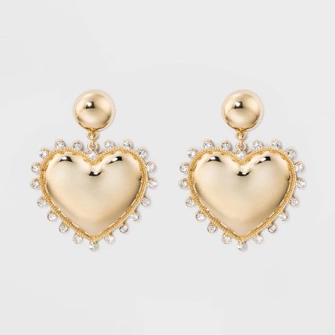 SUGARFIX by BaubleBar Gilded Heart Drop Earrings - Gold | Target