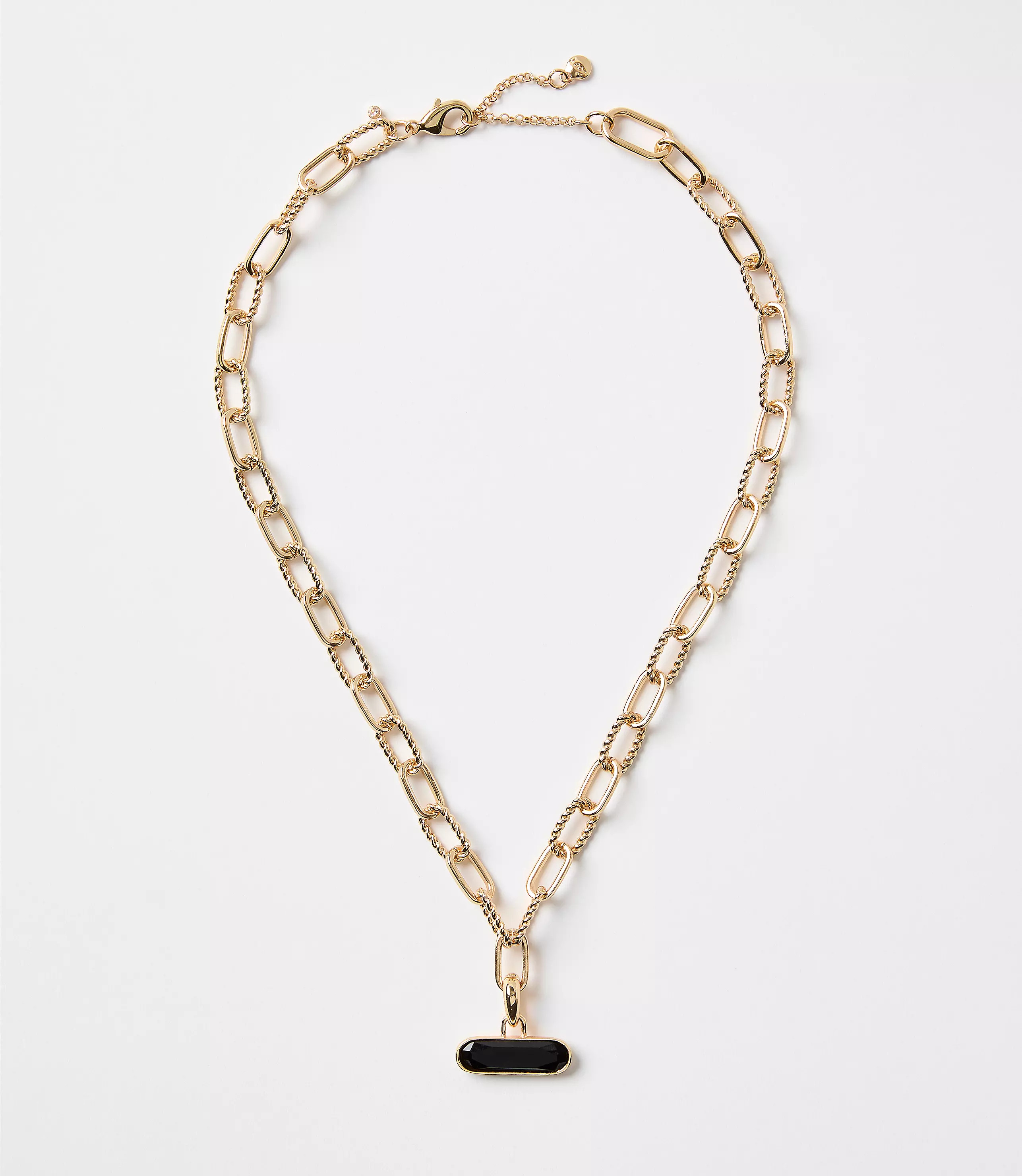 Enamel Bar Chain Link Necklace | LOFT