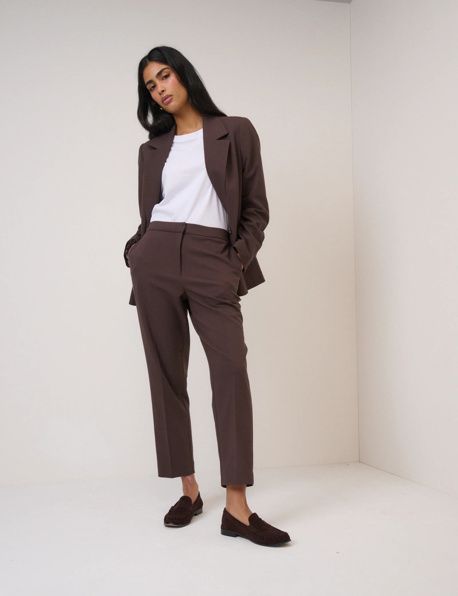 Brown Cigarette Trousers | Nobody's Child