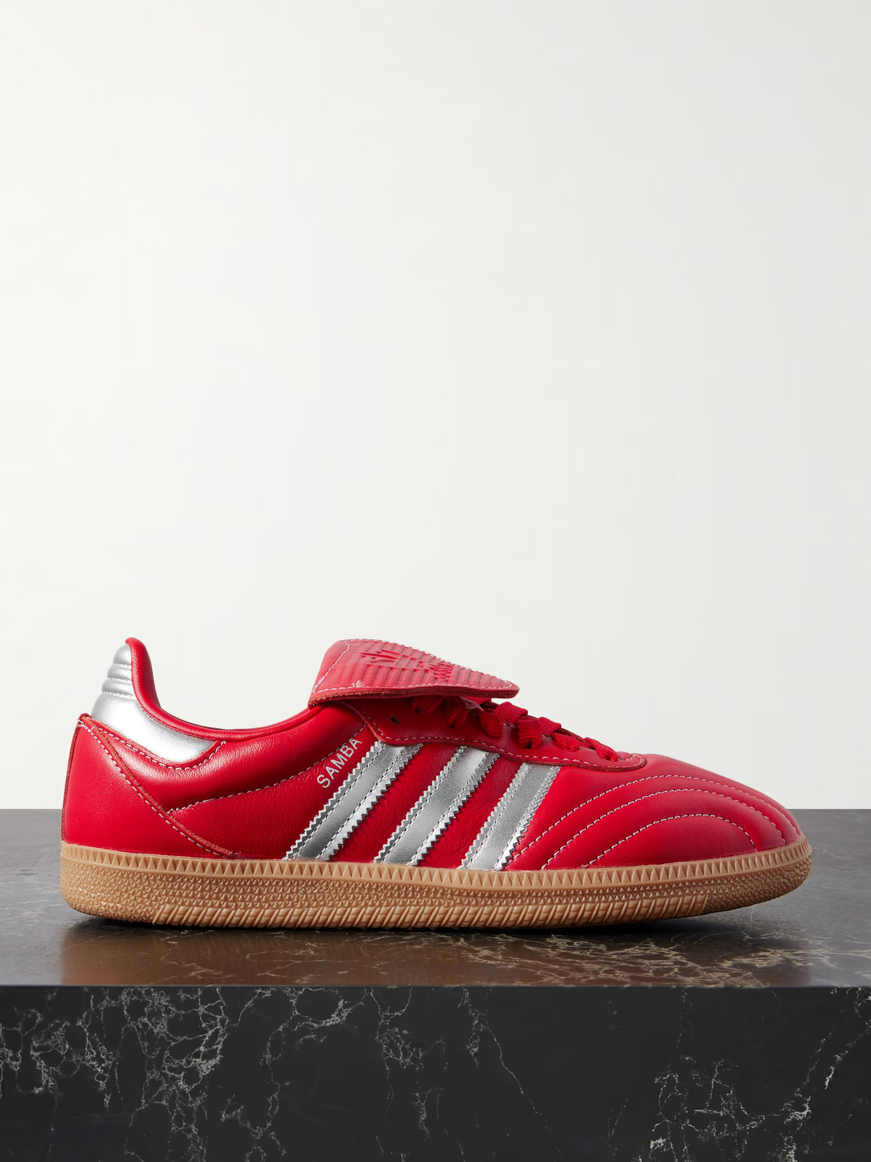 adidas Originals - Samba Lt Leather Sneakers - Red | NET-A-PORTER (US)