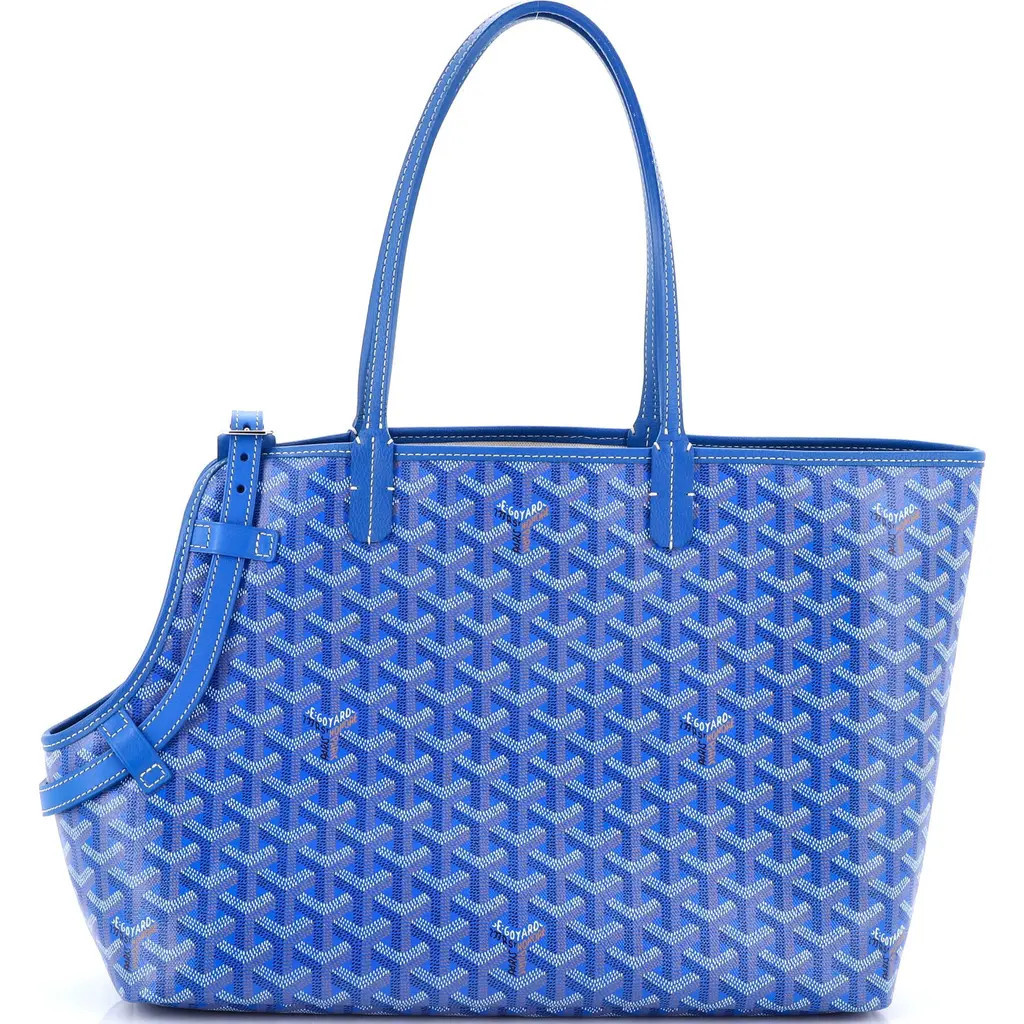 Pre-Owned Goyard Chien Gris Pet Carrier Tote Coated Canvas in Blue at Nordstrom, Size Medium | Nordstrom