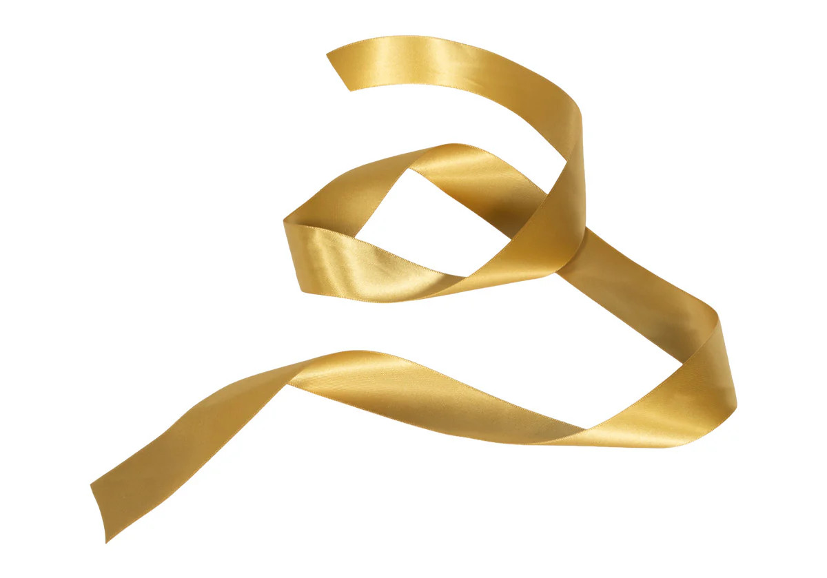 GOLD SATIN RIBBON | 1.25" | Alice Lane Home Collection